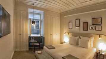 Double Room, Ground Floor | Hypo-allergenic bedding, minibar, in-room safe, individually decorated