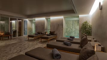 Salas de tratamiento para parejas, sauna y baño de vapor
