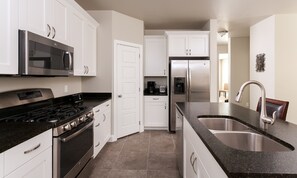 Fridge, microwave, coffee/tea maker