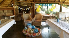 Outdoor banquet area