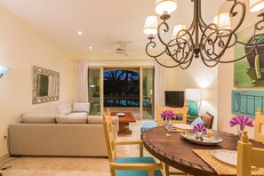 Deluxe Condo, 1 Bedroom, Ocean View, Poolside | Living area - Paraiso Del Mar Resort PDM B203 1 Bedroom Condo by Seaside La Paz (La Paz)