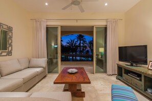 Deluxe Condo, 1 Bedroom, Ocean View, Poolside | Living area - Paraiso Del Mar Resort PDM B203 1 Bedroom Condo by Seaside La Paz (La Paz)