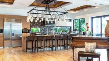 Luxury Villa, 5 Bedrooms, Ocean View | Living area | Flat-screen TV, DVD player