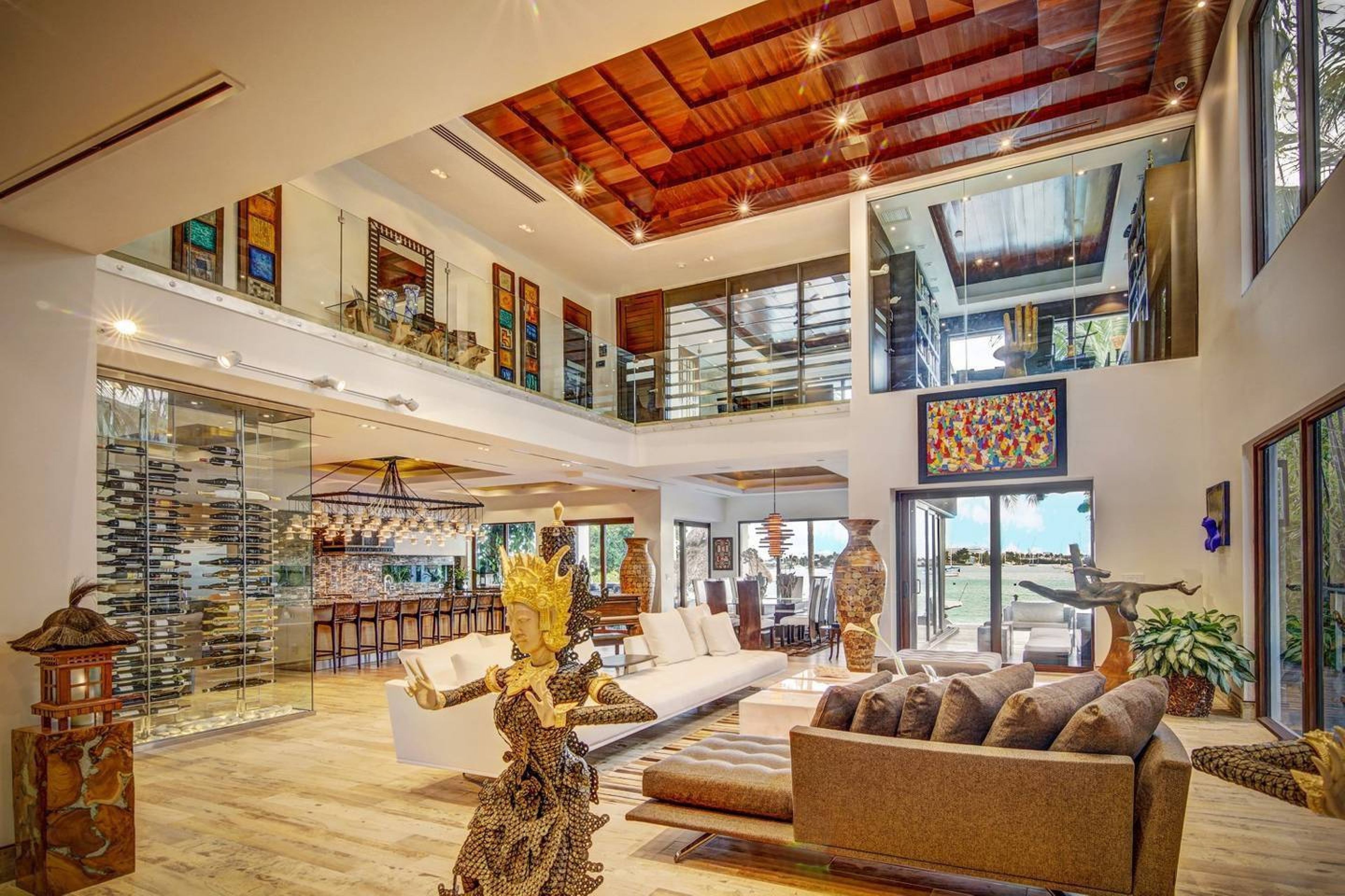 Luxury Villa, 5 Bedrooms, Ocean View | Living area | Flat-screen TV, DVD player