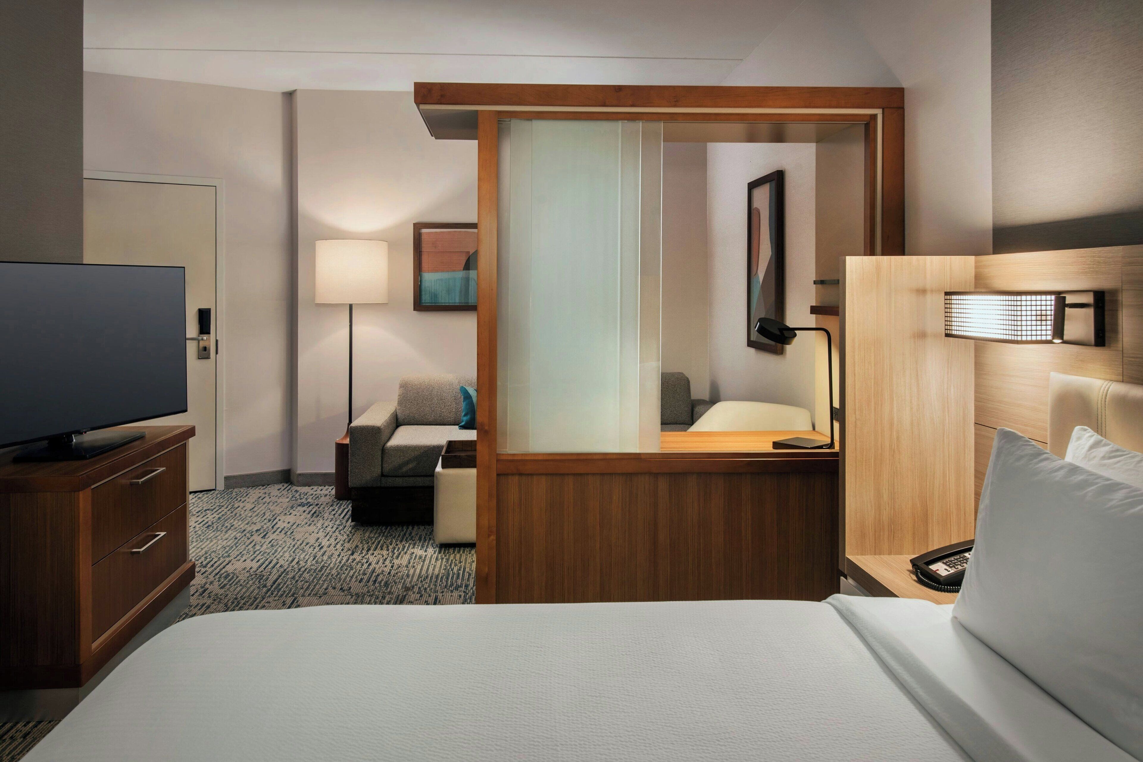 desk, laptop workspace, iron/ironing board, free cots/infant beds