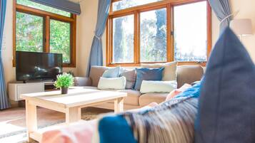 Televisi LCD 40-inci dengan saluran TV kabel, TV, dan film berbayar