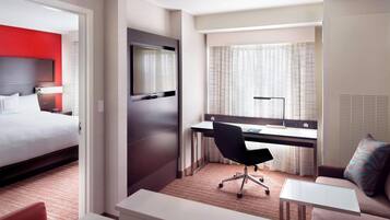 In-room safe, desk, laptop workspace, iron/ironing board