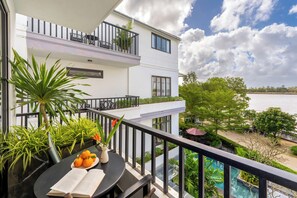 Twin Room with Balcony | Terrace/patio - Gia Huy Riverside Hotel Hoi An (Da Nang)
