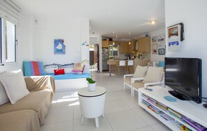 Villa, 3 Bedrooms | Living area | Flat-screen TV, DVD player - Protaras Villa Passion (Paralimni)