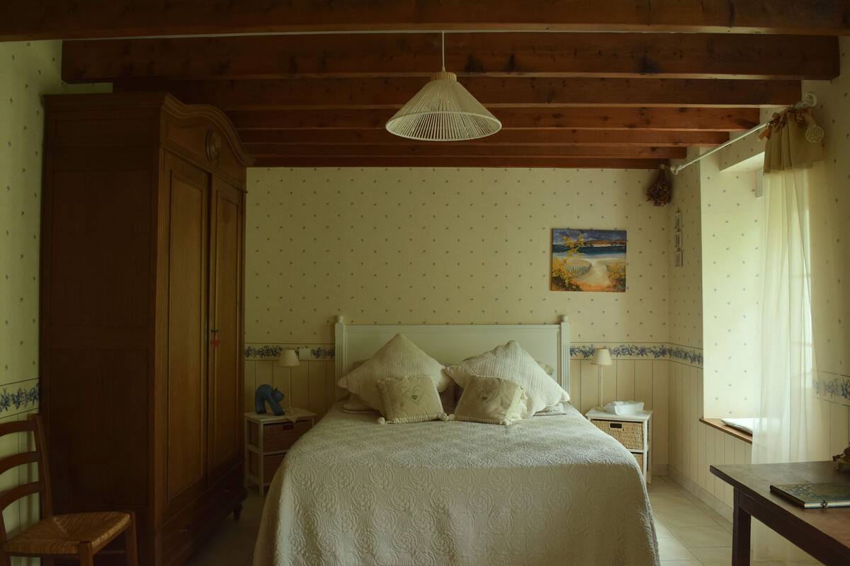 Habitación doble, baño privado, vista al jardín
