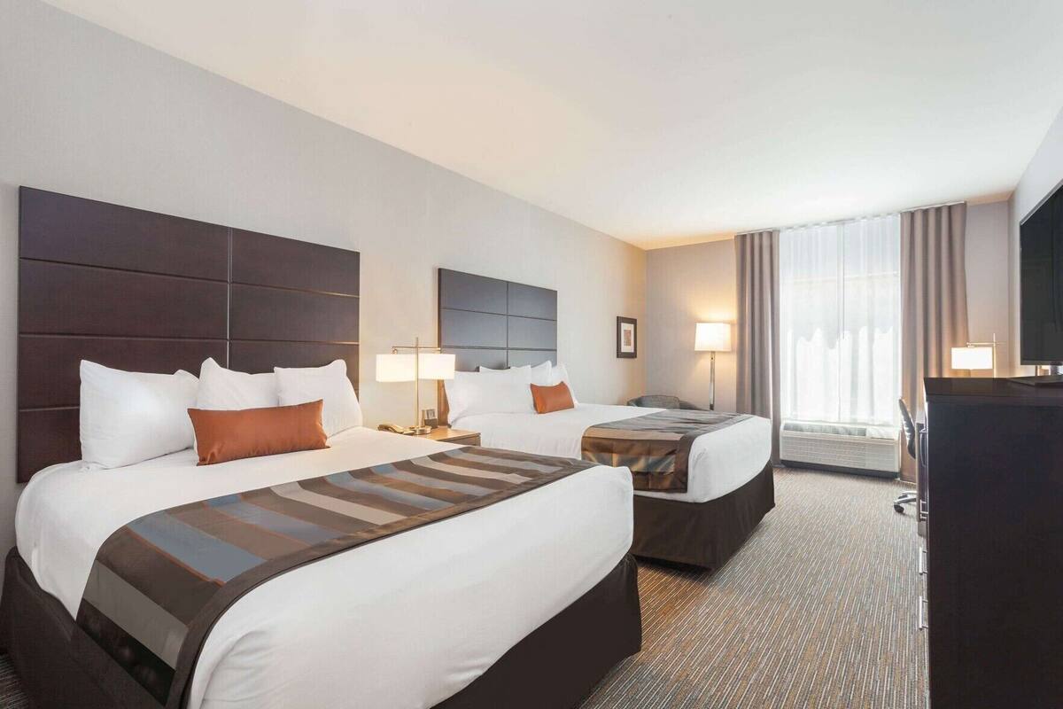 Premium bedding, pillow-top beds, in-room safe, desk
