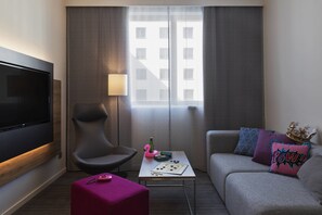 Family Room, 1 Double Bed, Non Smoking (Moxyfied Family Sleeper) | Blackout drapes, soundproofing, free cribs/infant beds, free WiFi