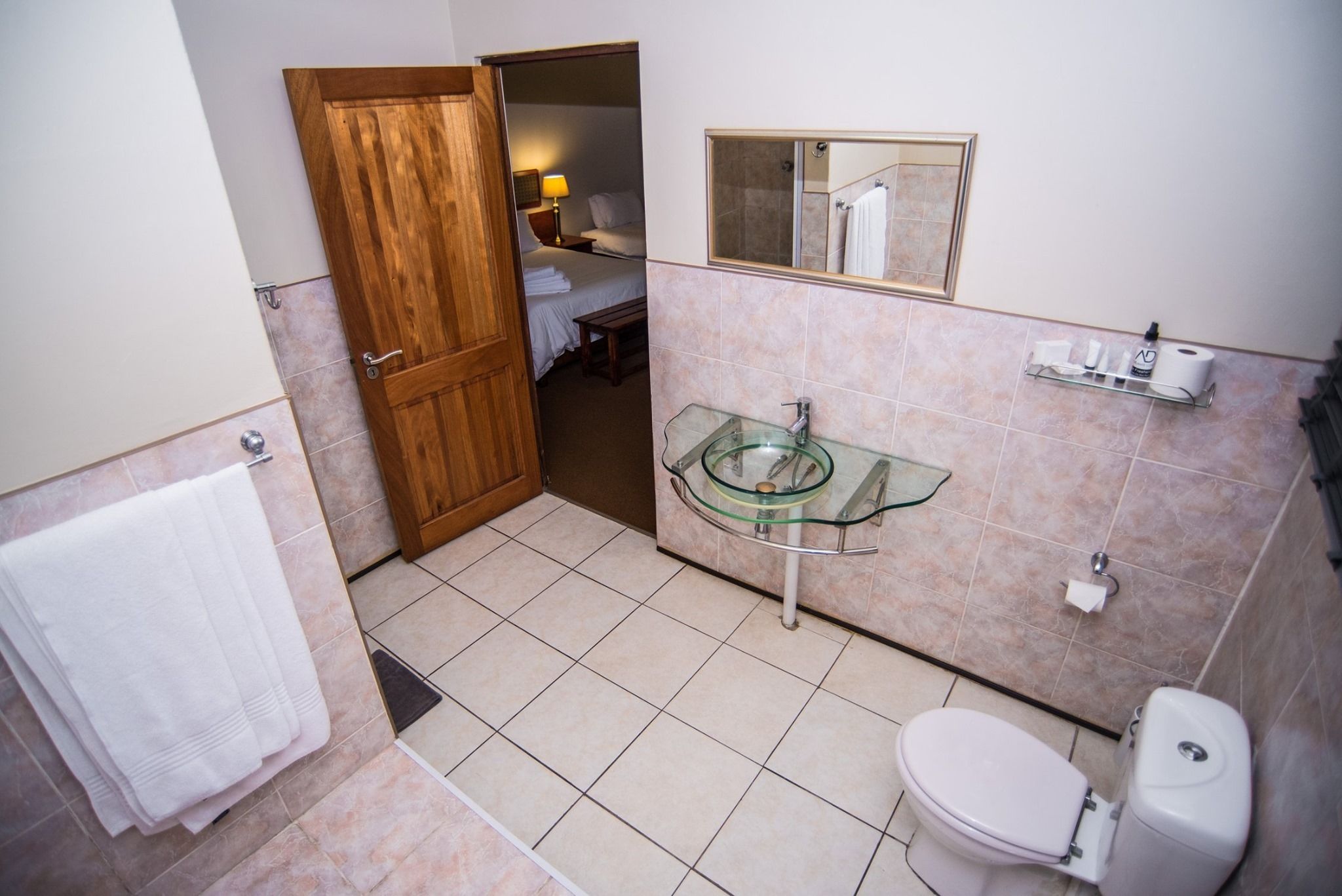 Free toiletries, hair dryer, towels