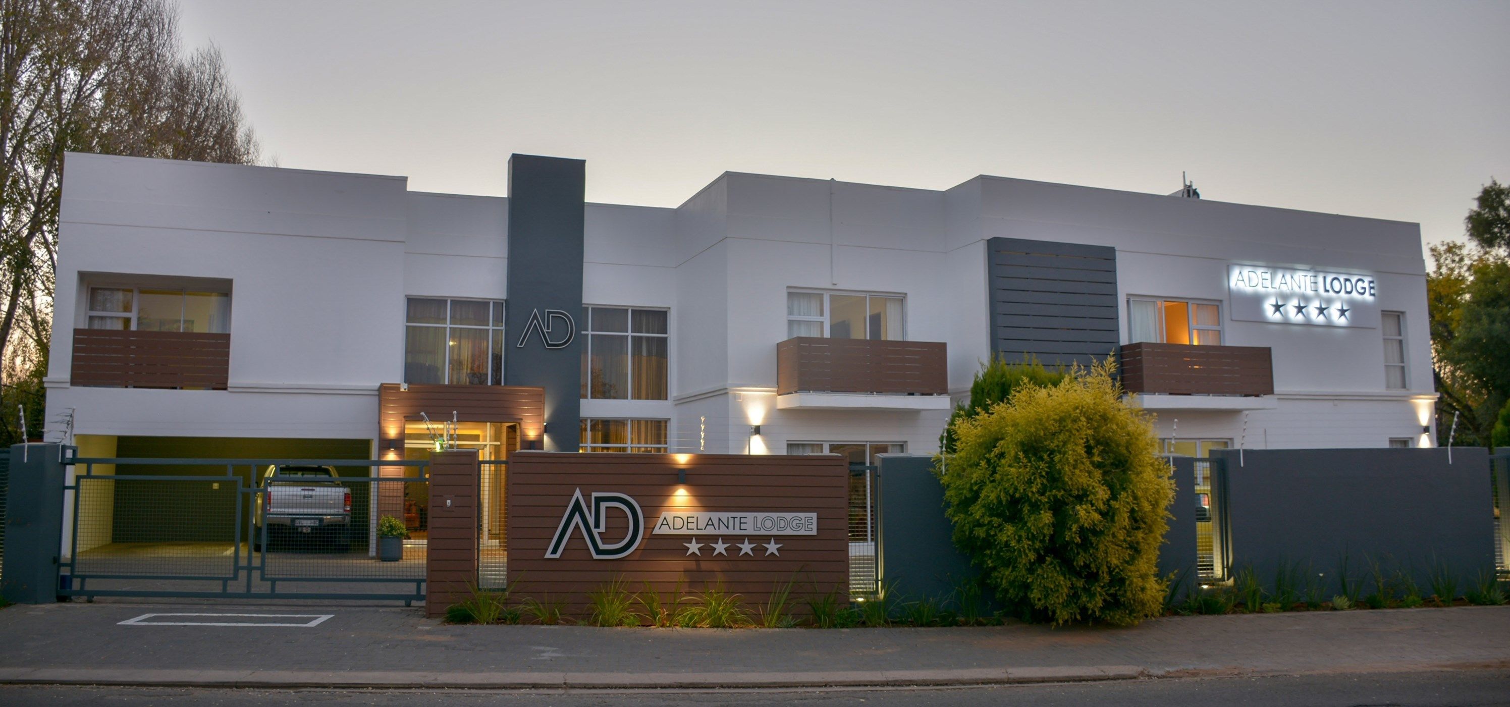 Front of property – evening/night