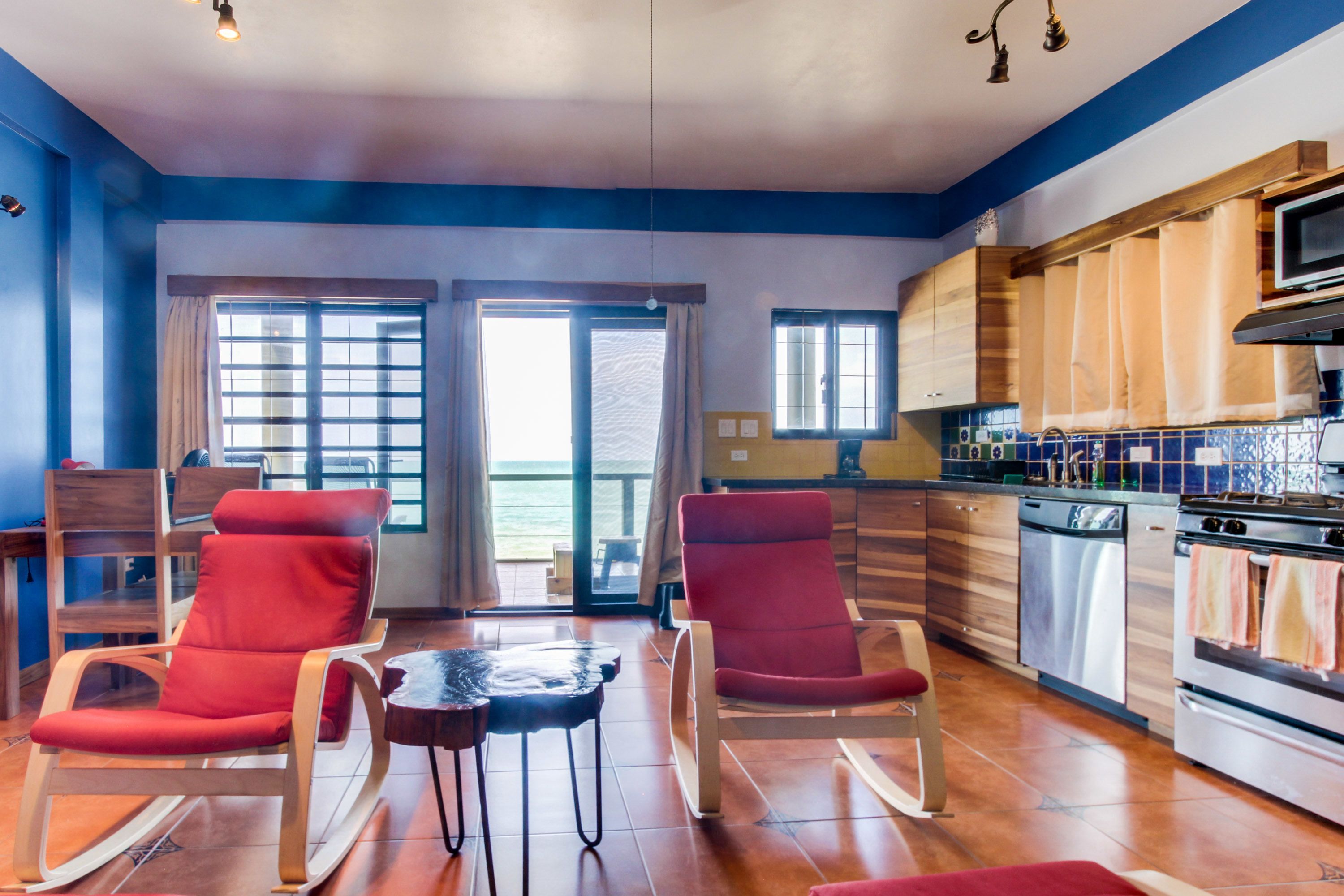 Deluxe Villa, 2 Bedrooms, Non Smoking, Sea View (Eagle Ray Suite) | Private kitchen | Fridge, microwave, stovetop, coffee/tea maker