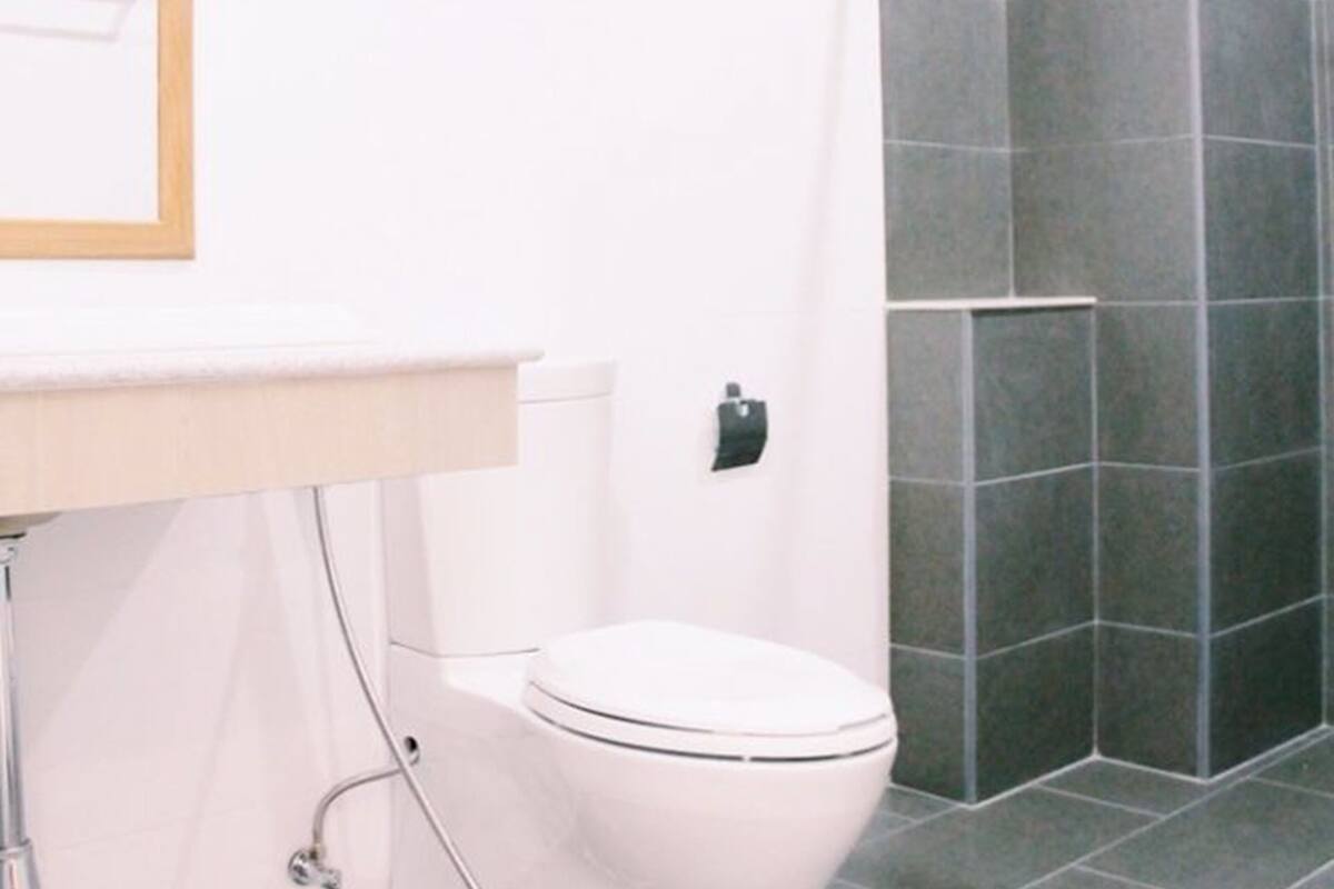 free toiletries, hair dryer, slippers, towels