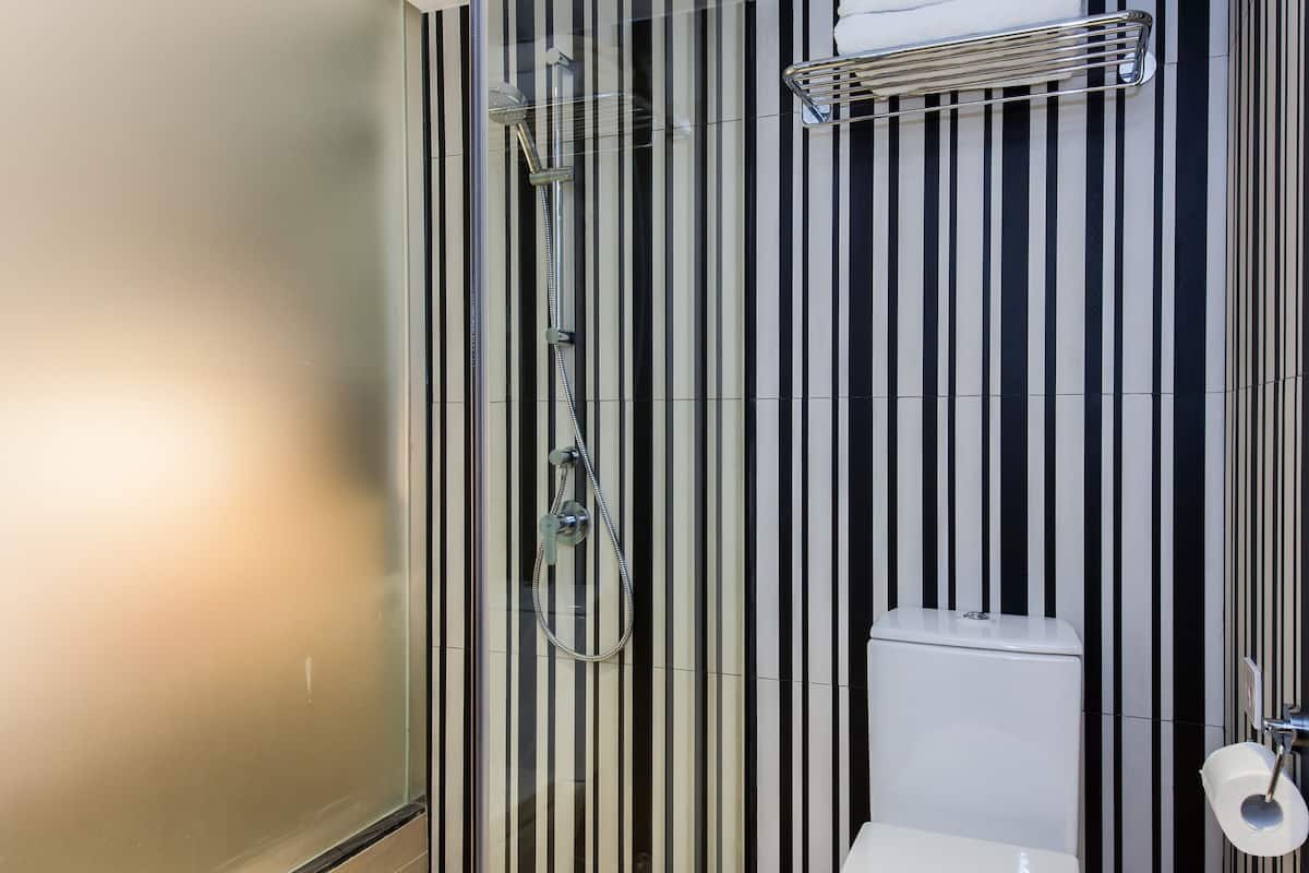 free toiletries, hair dryer, slippers, towels