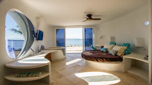 Villa Deluxe, 2 camere da letto, vista mare | 1 camera, una scrivania, Wi-Fi gratuito, lenzuola