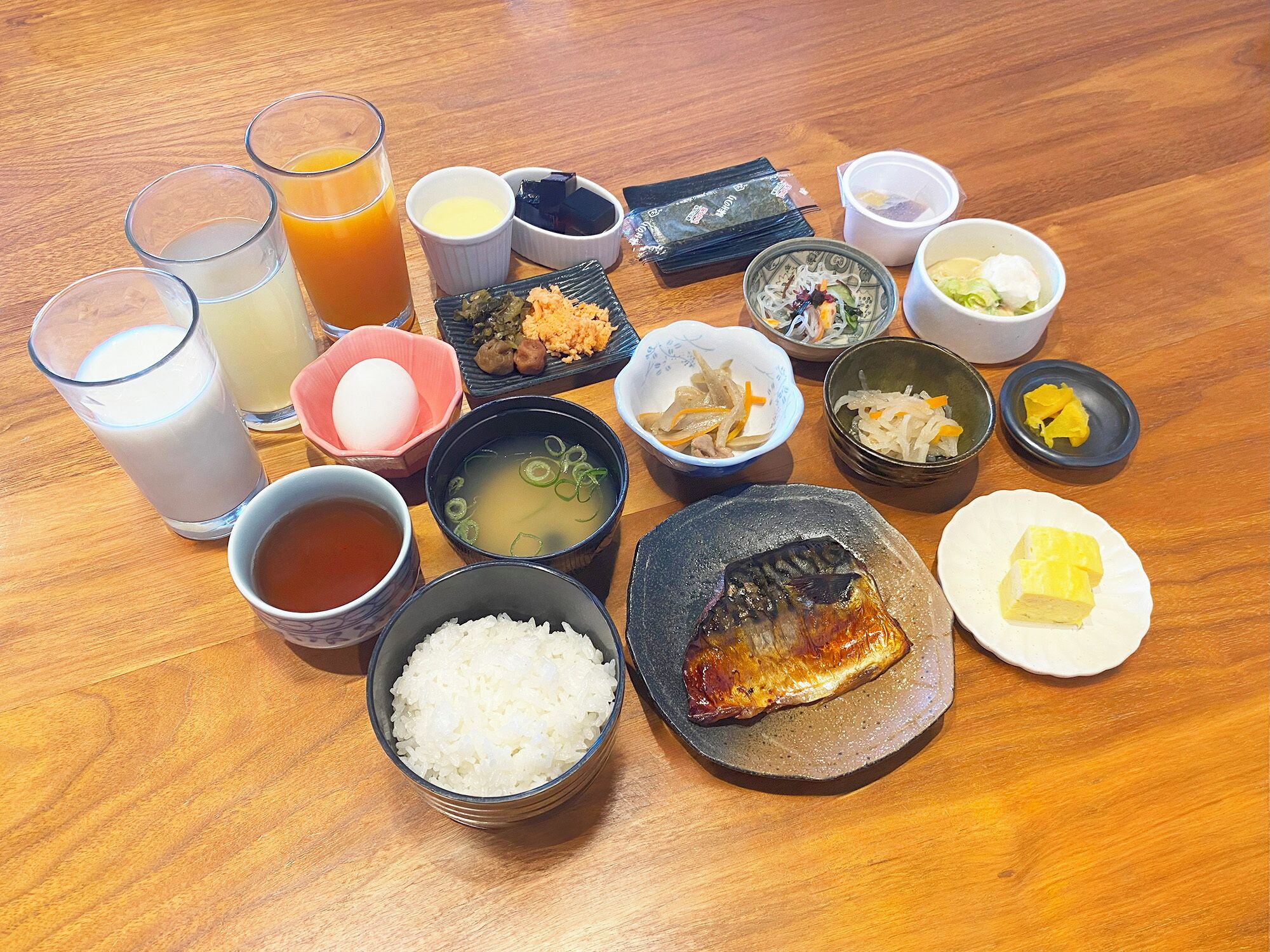 daily japanese breakfast (jpy 1300 per person)