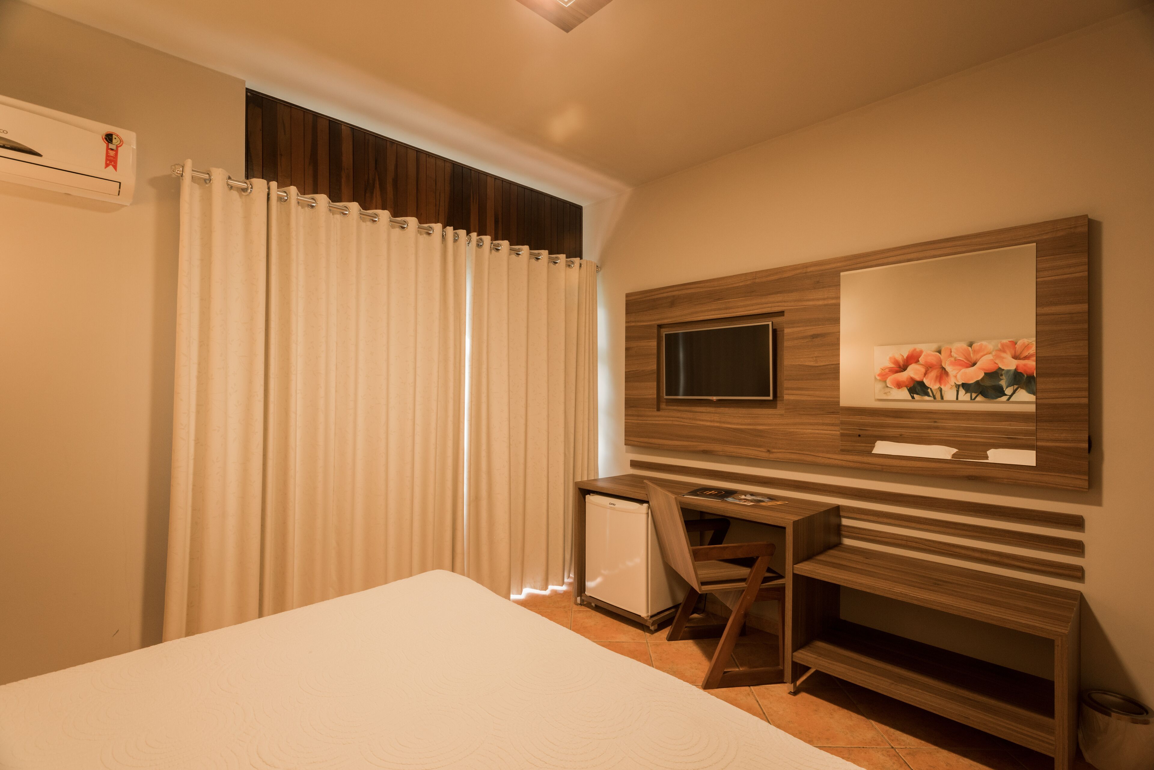 free minibar items, desk, blackout curtains, free cots/infant beds