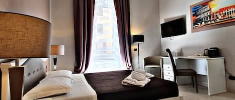 Deluxe tweepersoonskamer (COLOSSEO) | Luxe beddengoed, Select Comfort-bedden, een kluis op de kamer