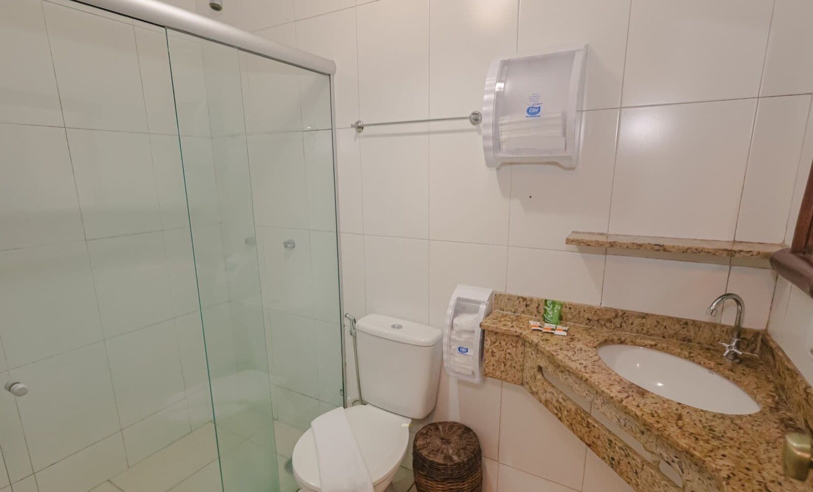 standard triple room | bathroom | shower, towels, soap, shampoo
