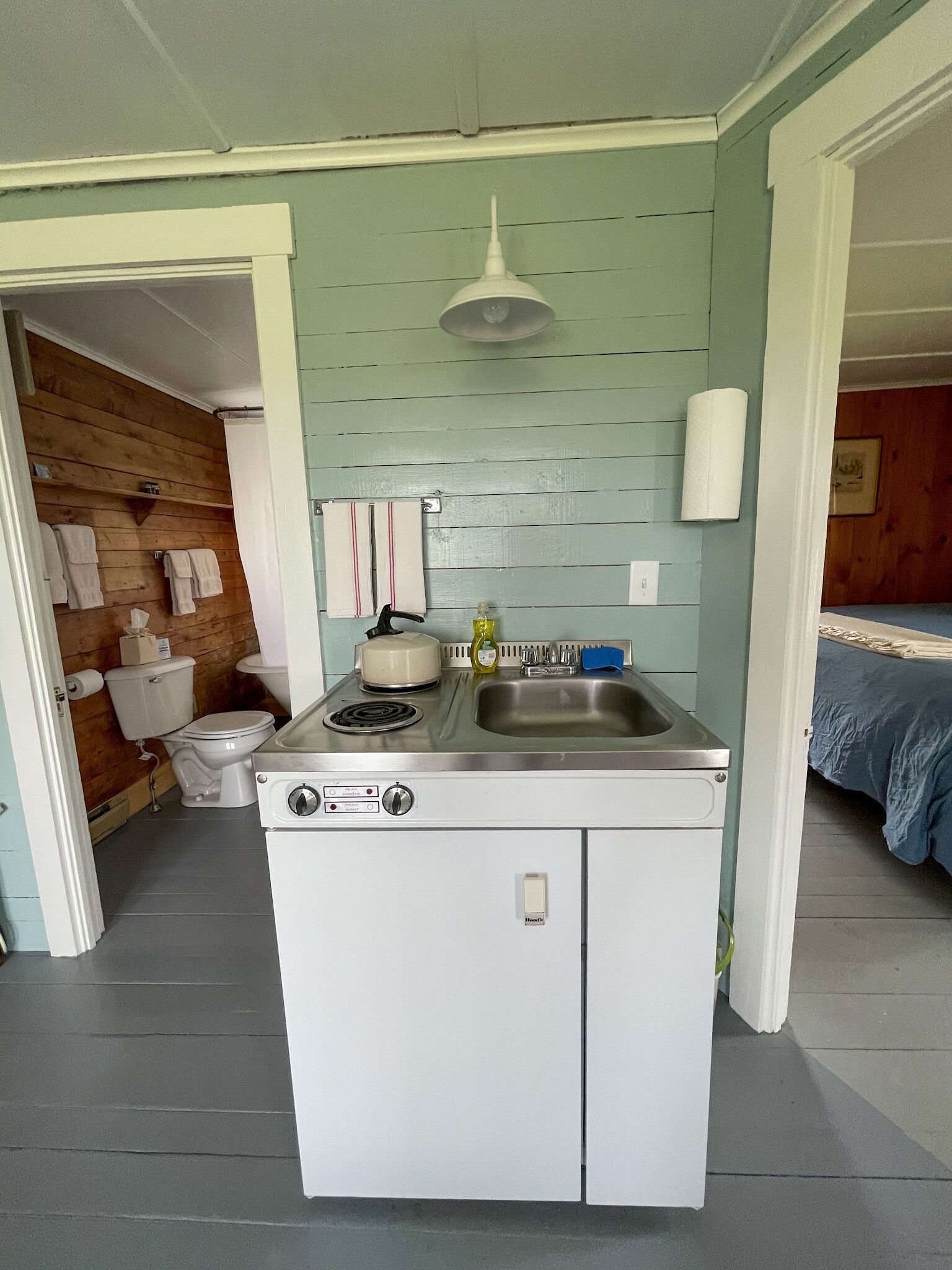 davis cabin | private kitchen | fridge, microwave, electric kettle