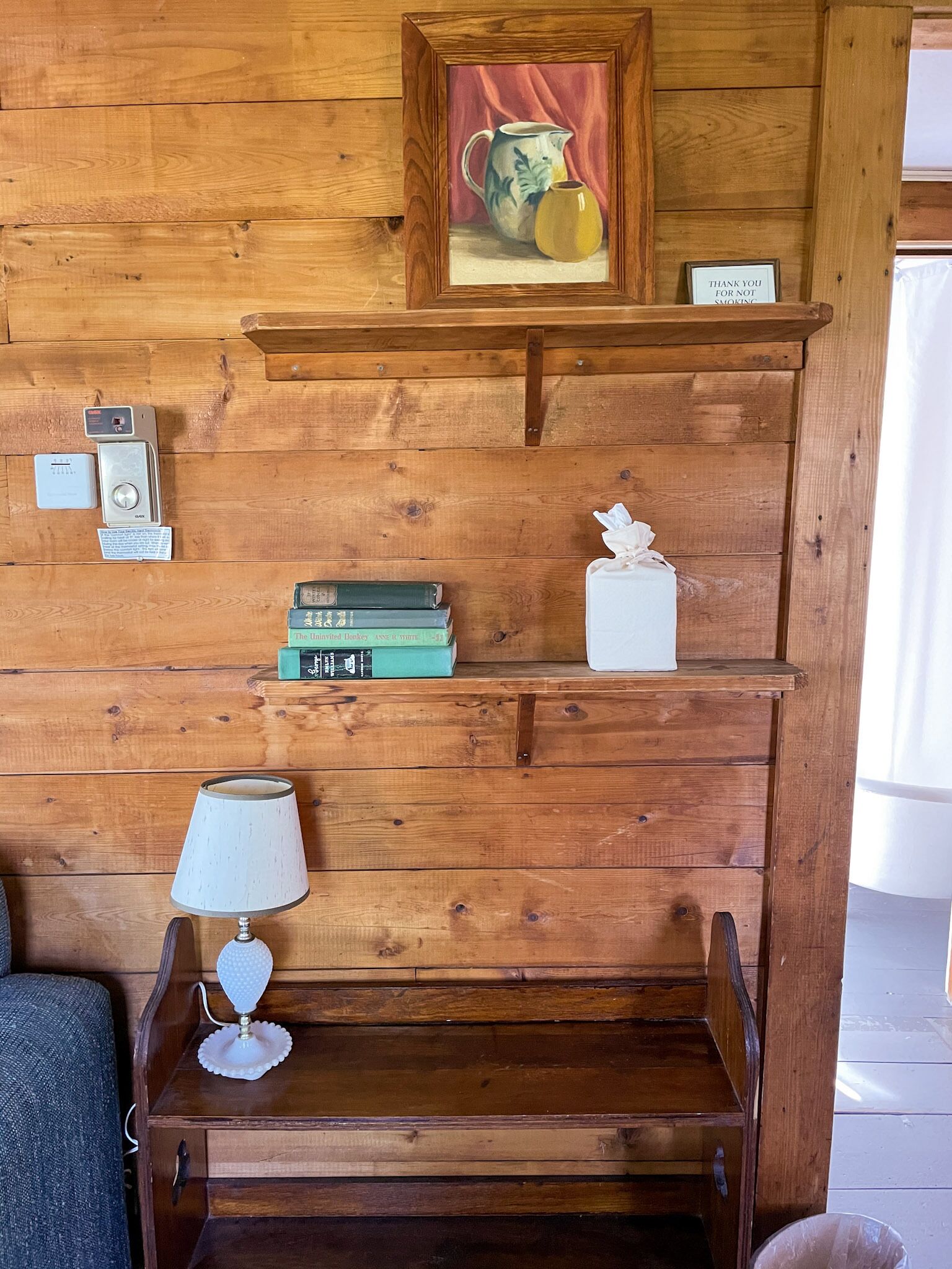 barrington cabin | living area | tv, table football, ping pong, books