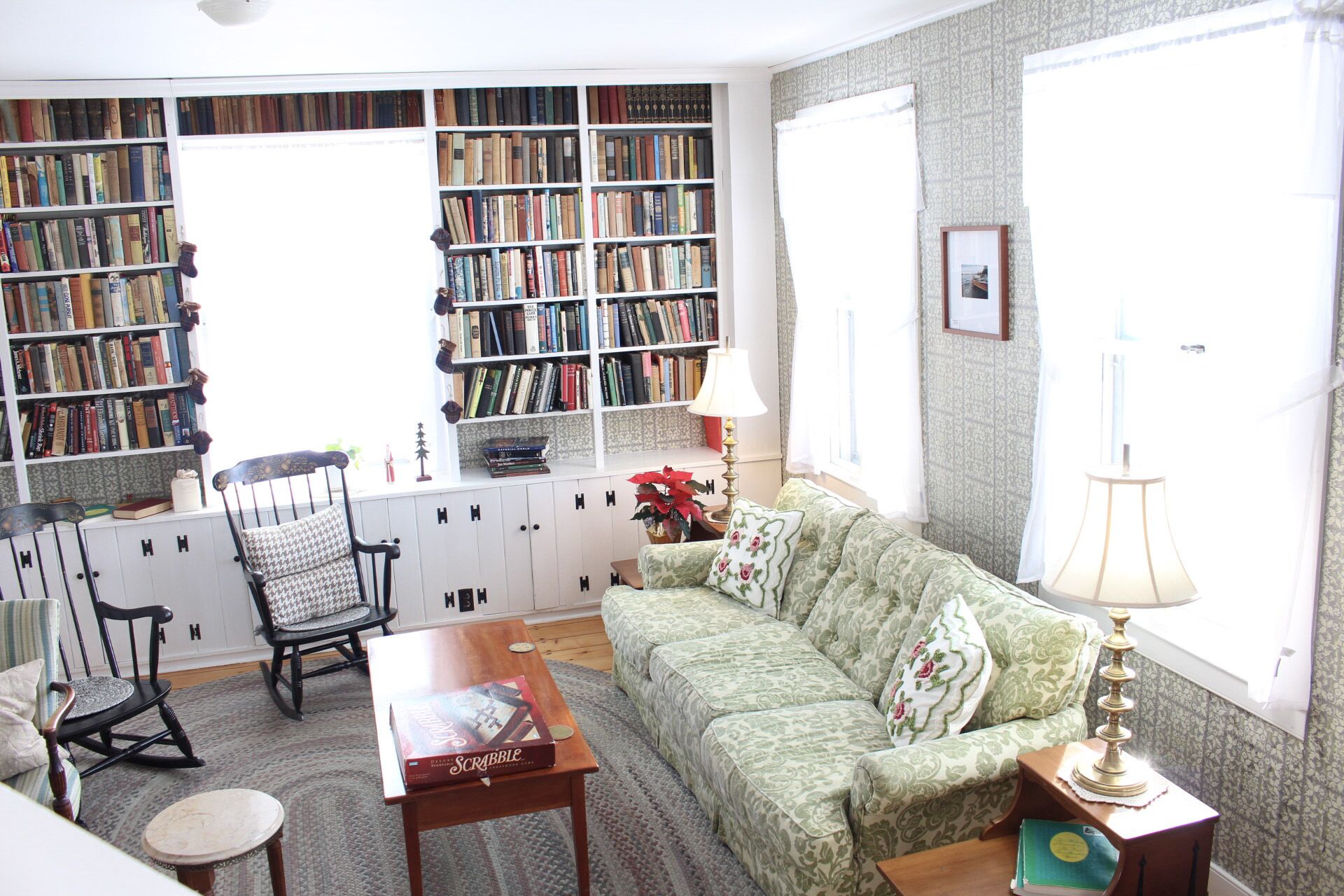 tv, table football, ping pong, books