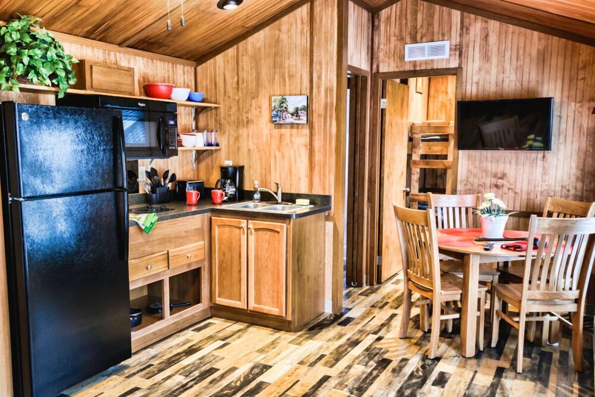 小屋, 1 間臥室 | 私人小型廚房 | 電冰箱、微波爐、冷凍庫
