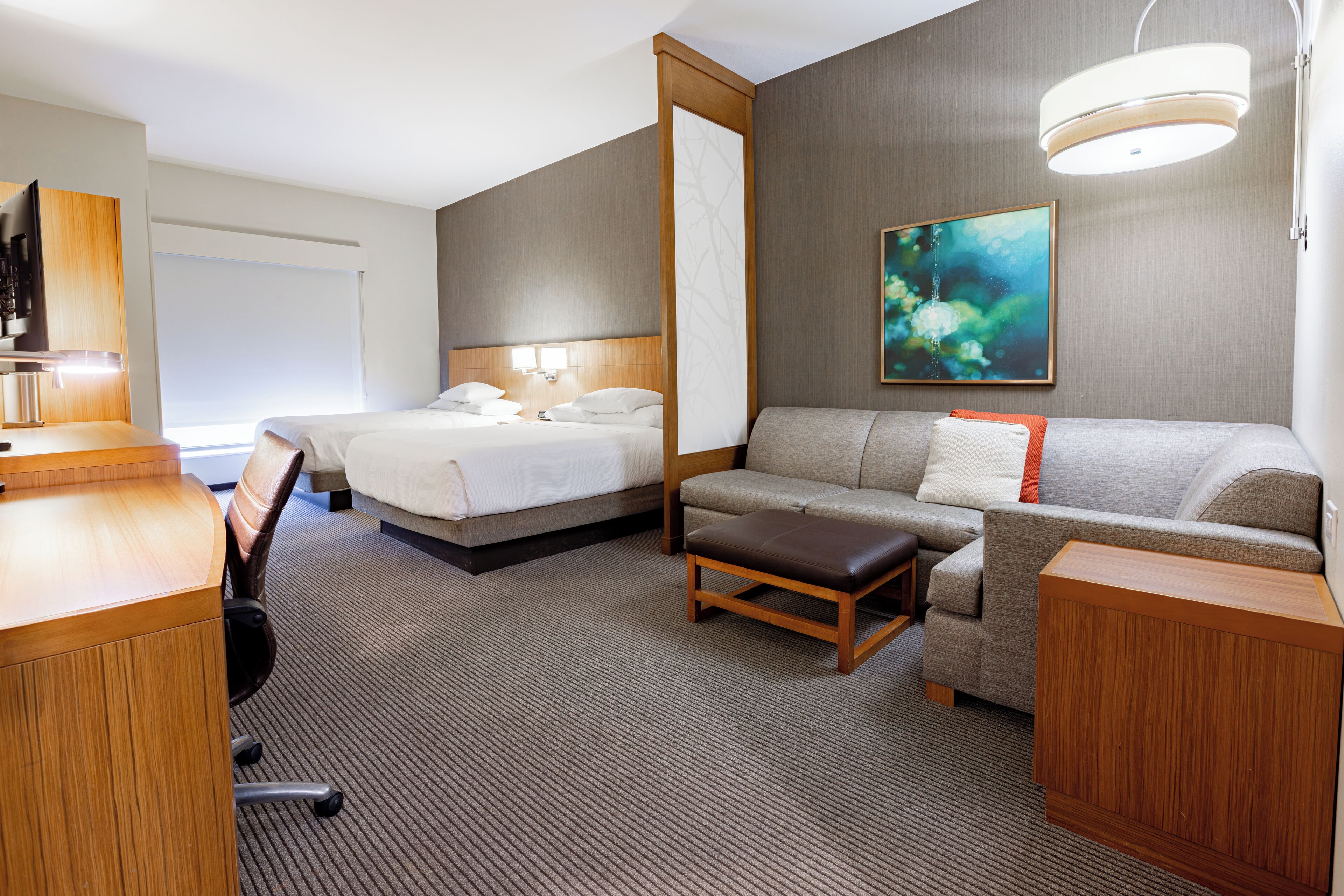 Desk, blackout curtains, iron/ironing board, free WiFi