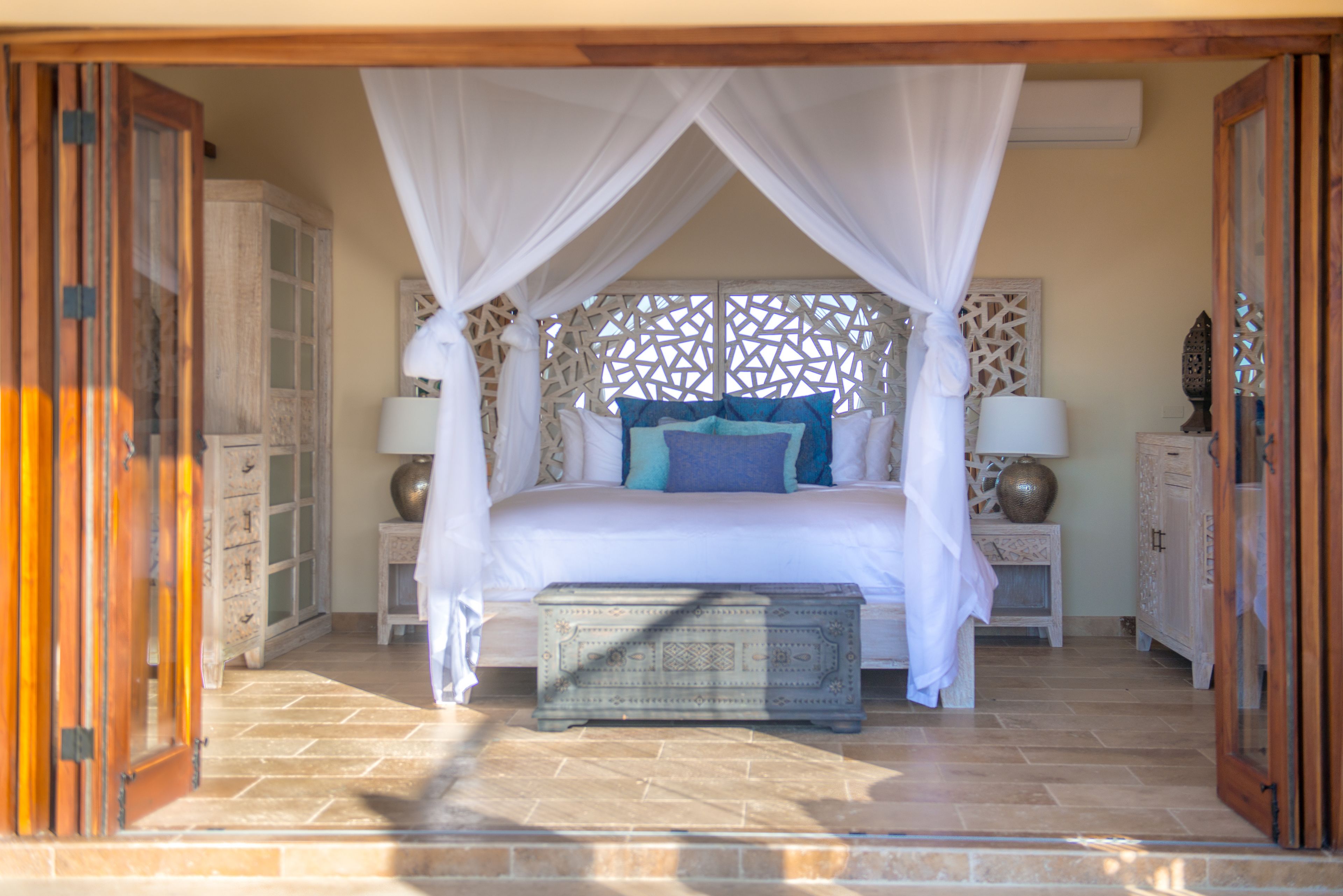 Sunset Villa with Private Plunge Pool | Premium bedding, in-room safe, blackout drapes, iron/ironing board