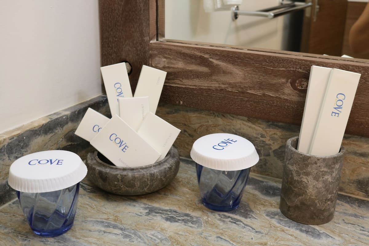 shower, hydromassage showerhead, free toiletries, hair dryer