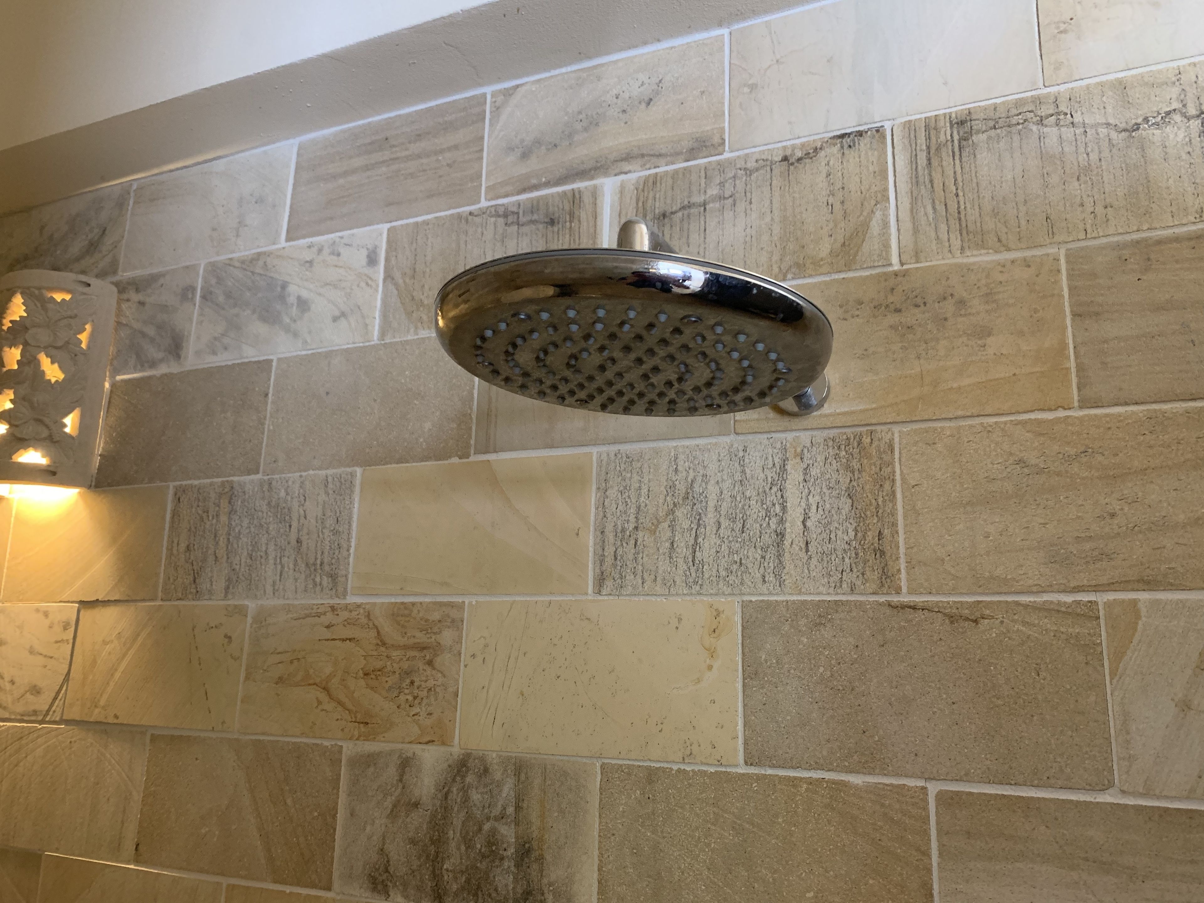 villa | bathroom | separate bathtub and shower, deep-soaking bathtub, rainfall showerhead