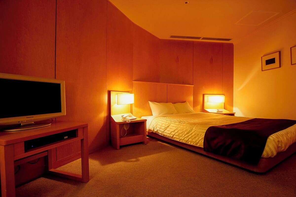 Desk, free WiFi, bed sheets