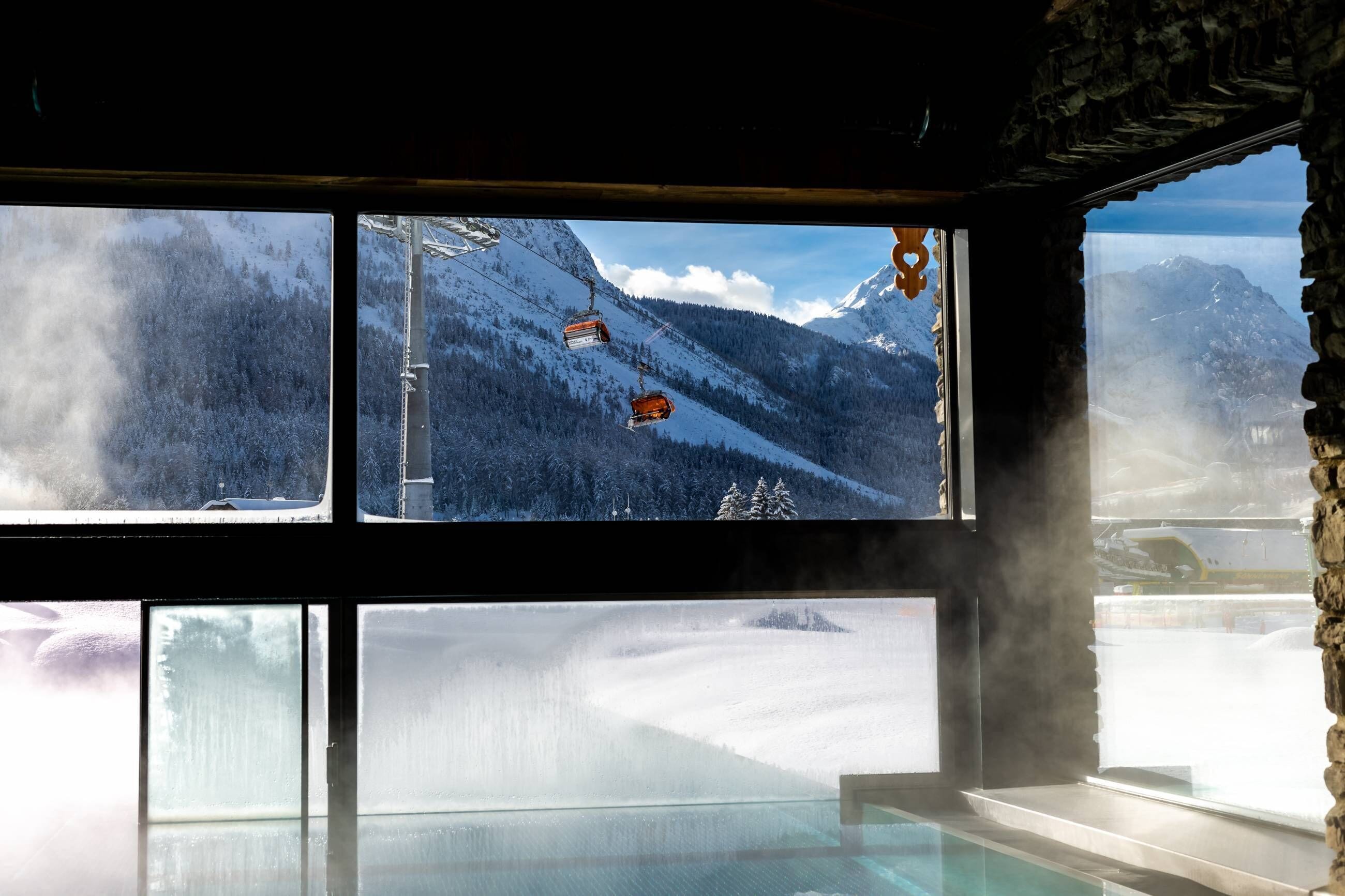 Indoor pool, outdoor pool, open 7:30 AM to 7 PM, pool umbrellas