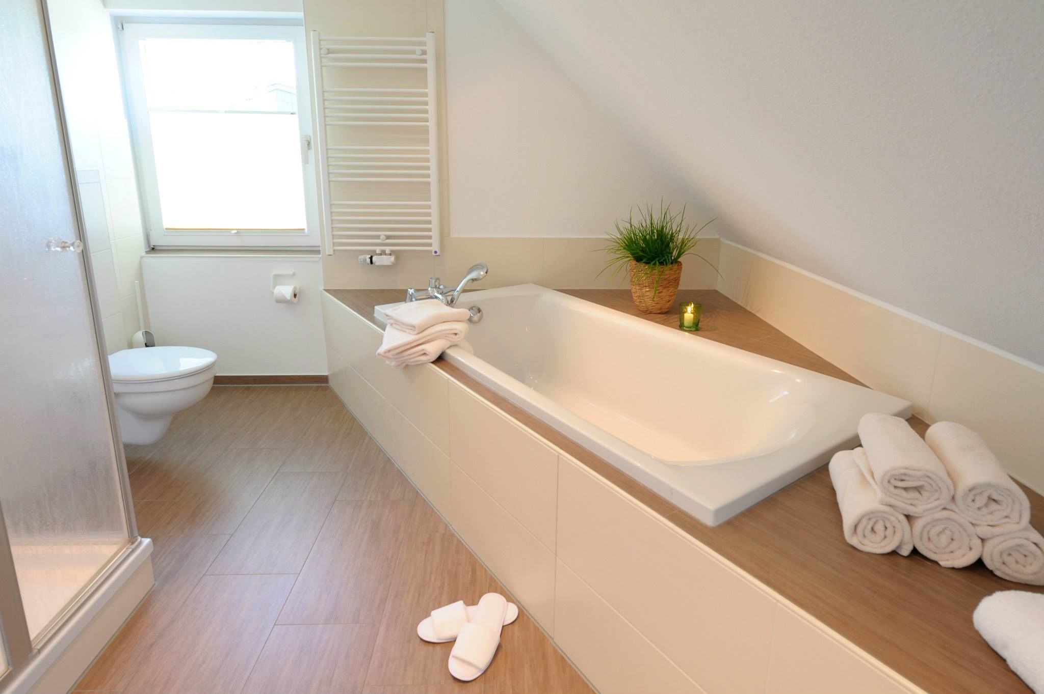 studio | bathroom | shower, free toiletries, hair dryer, bathrobes