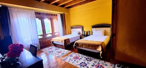 Premium bedding, down comforters, in-room safe, desk