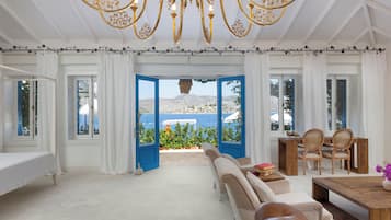 Mediterranean Romance Mansion (Yali) | Sábanas italianas Frette y ropa de cama de alta calidad
