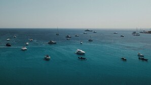 A marina with various boats docked.