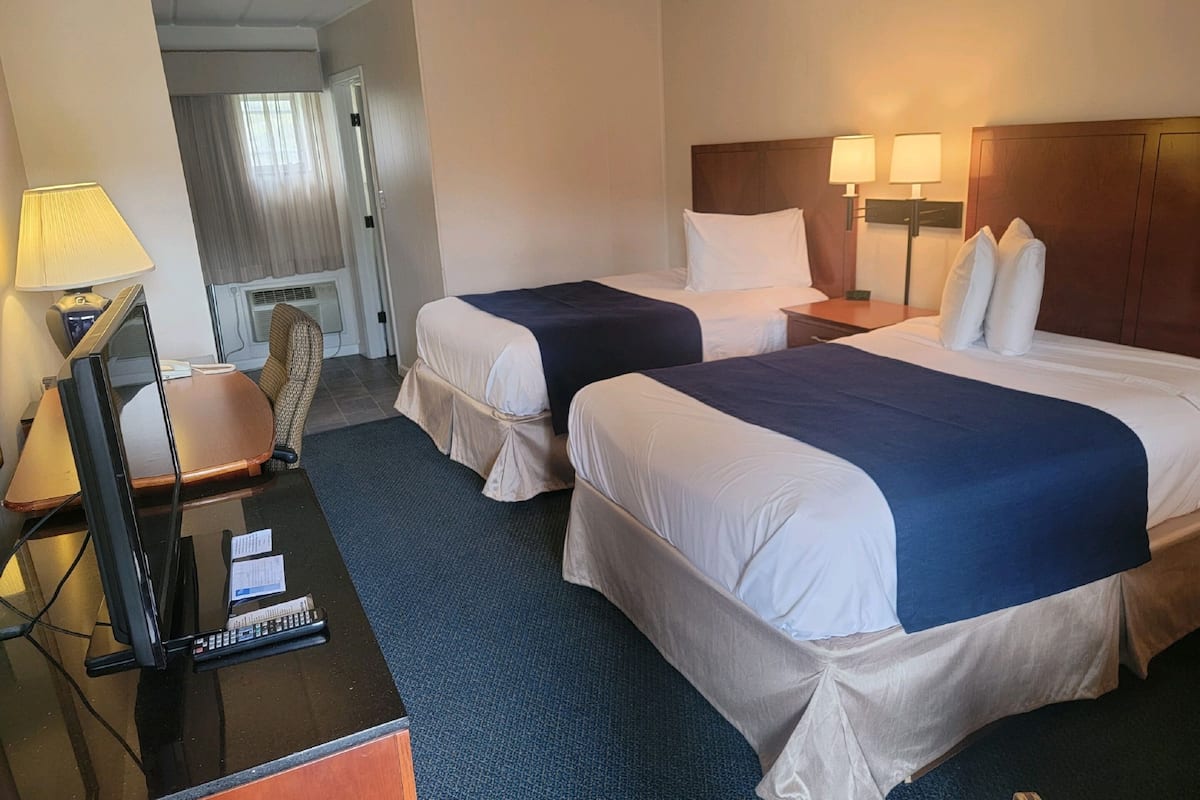 basic double room, 2 double beds (exterior access only) | desk, free wifi, bed sheets