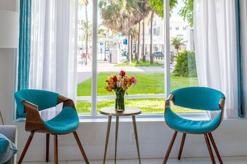 Sitting area in hotel lobby at Casa Boutique Hotel