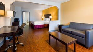 Premium bedding, desk, laptop workspace, blackout curtains - SureStay Plus Hotel by Best Western Hammond (Hammond)