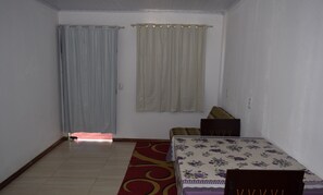 1 bedroom, blackout curtains, iron/ironing board, rollaway beds
