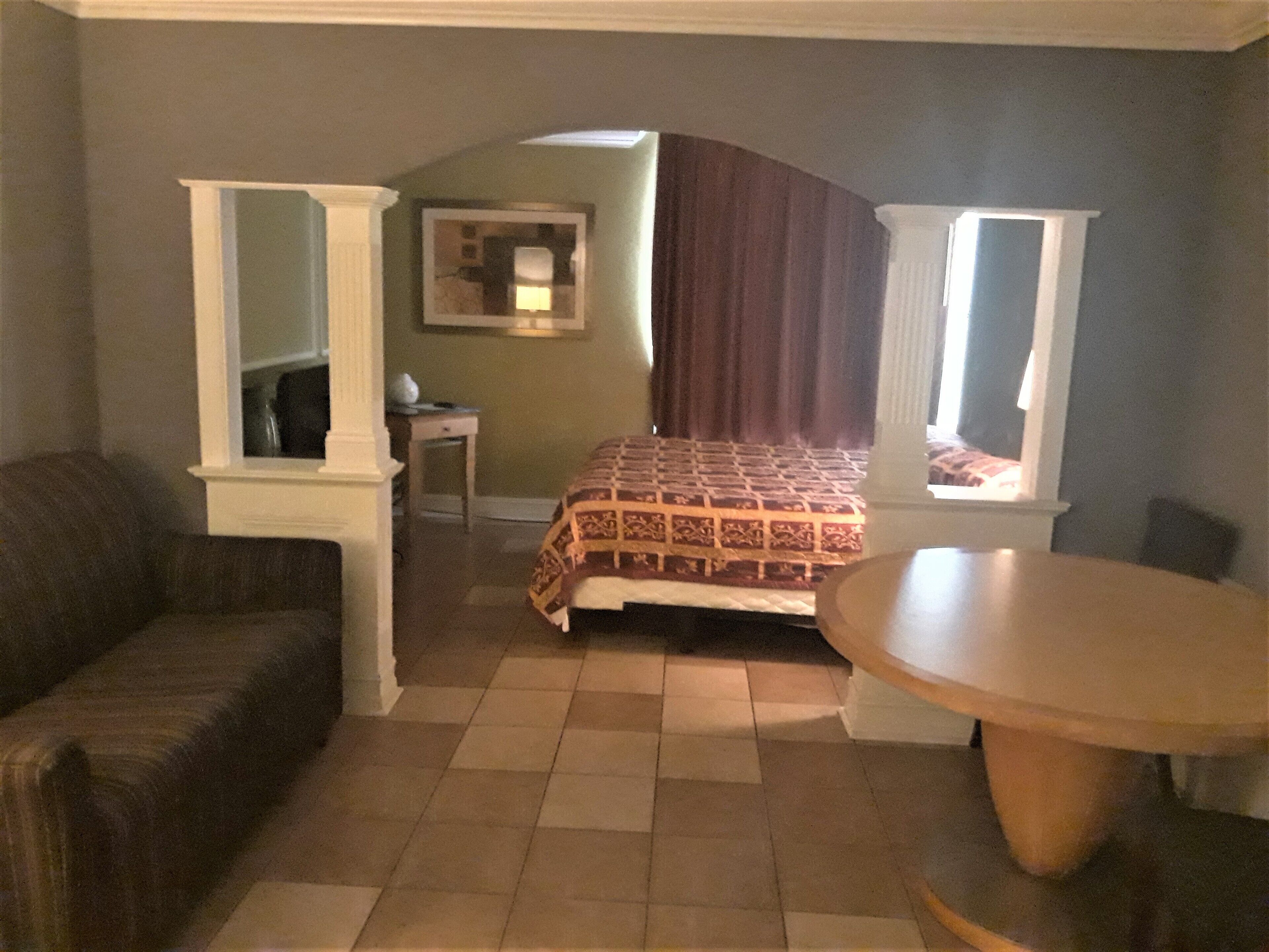 Desk, blackout curtains, free WiFi, bed sheets