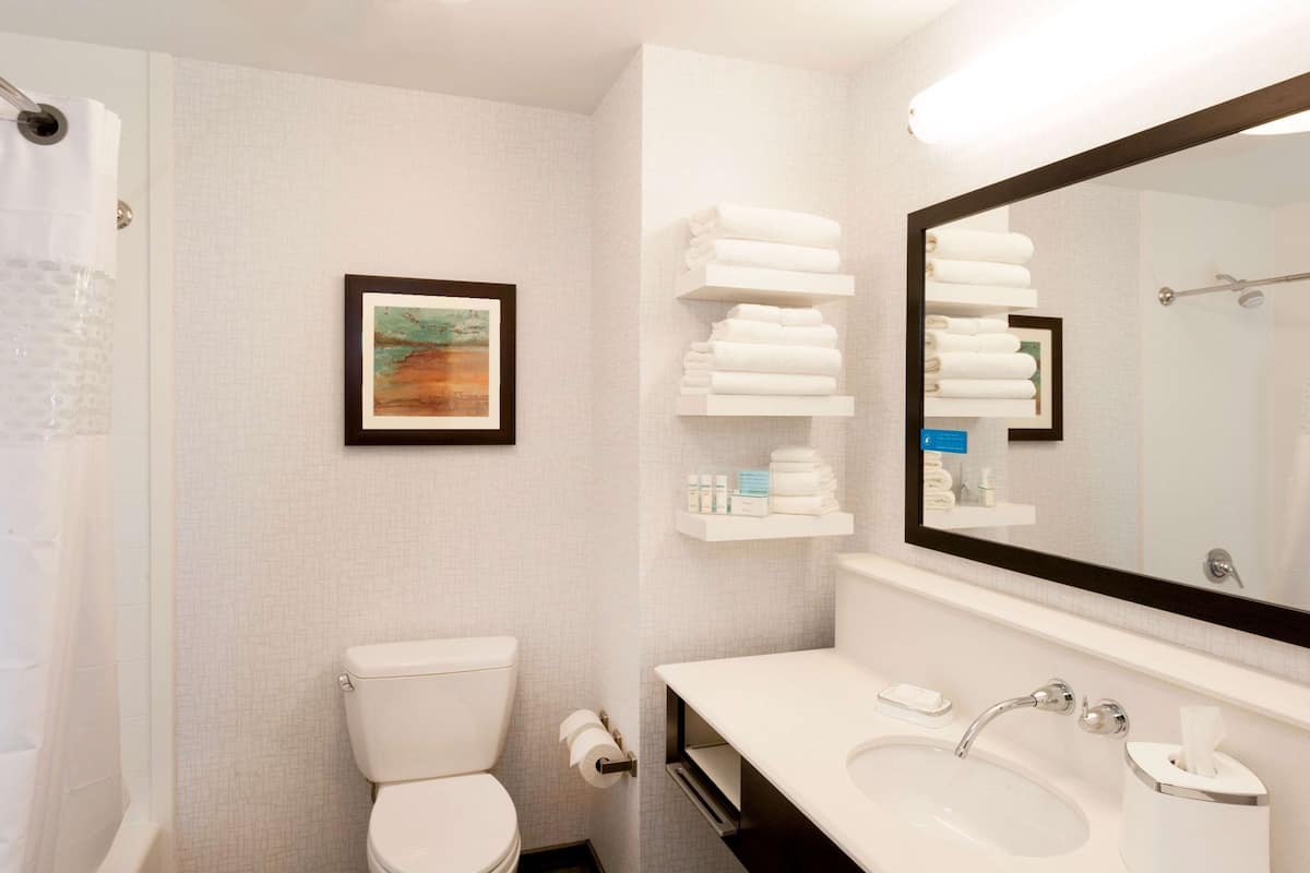 room, 2 queen beds, non smoking, refrigerator | bathroom | free toiletries, hair dryer, towels, soap