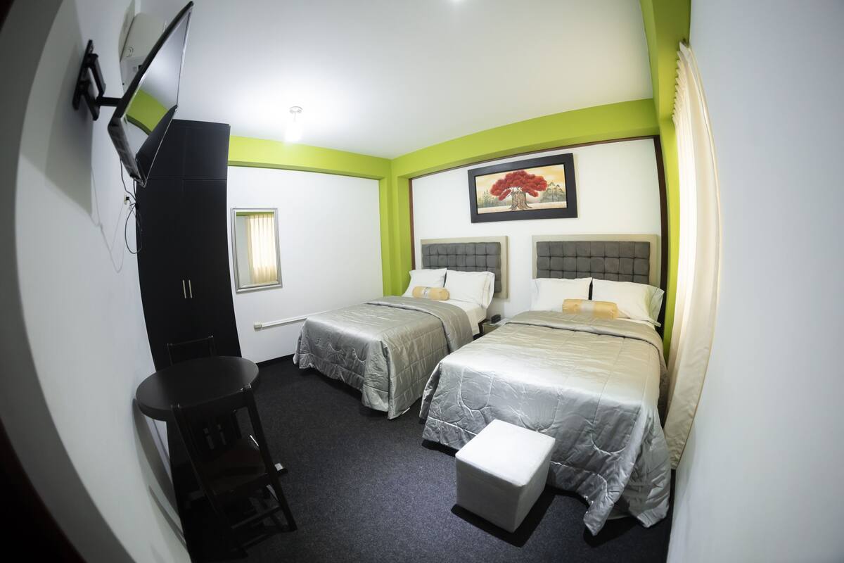 Superior Twin Room, 2 Double Beds | Premium bedding, desk, blackout drapes, soundproofing