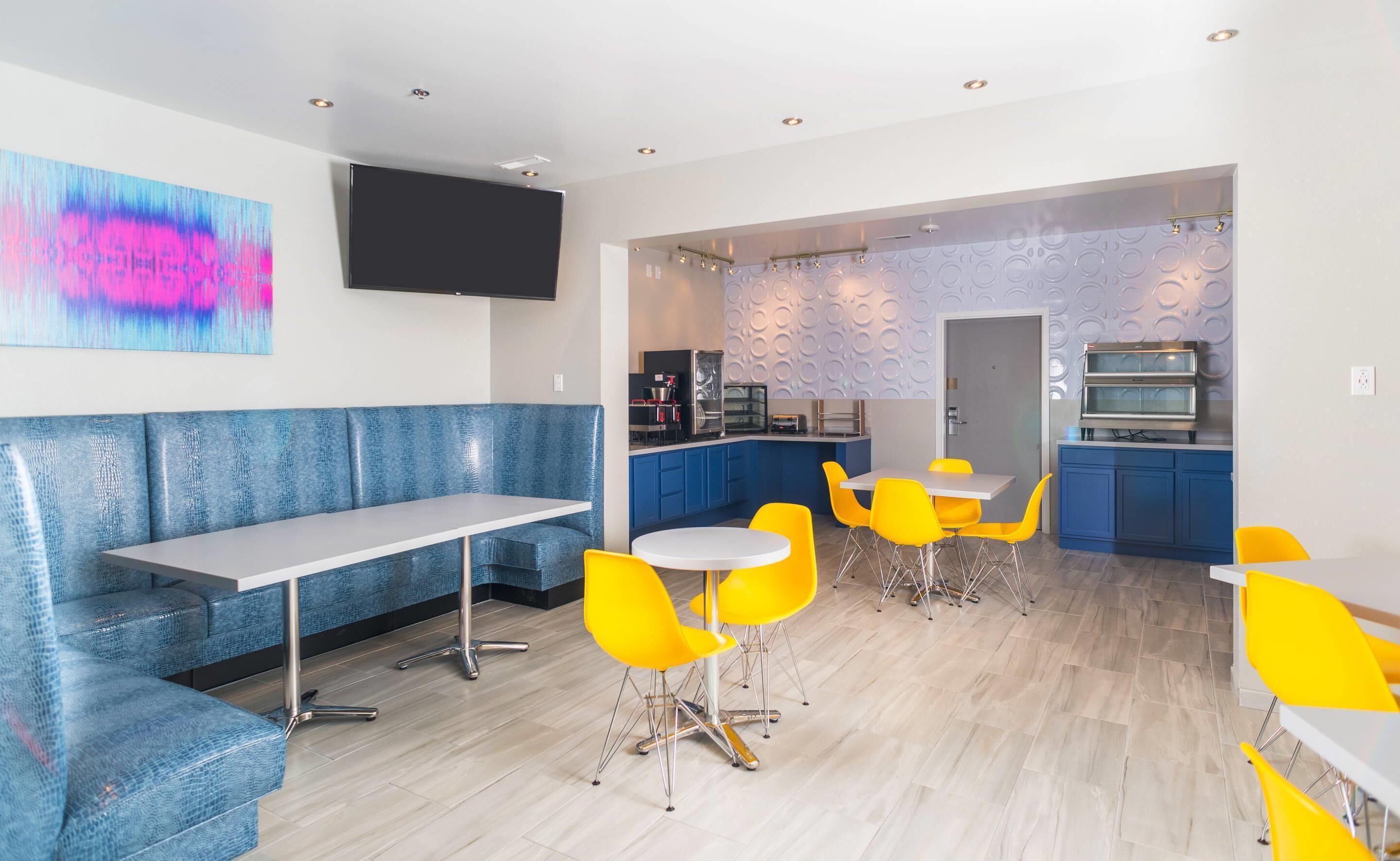 Free daily self-serve breakfast