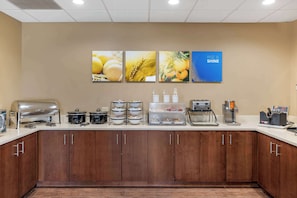 Free daily buffet breakfast