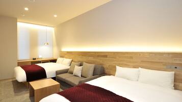 Deluxe Twin Room, 2 Double Beds, Non Smoking | Desk, free WiFi, bed sheets
